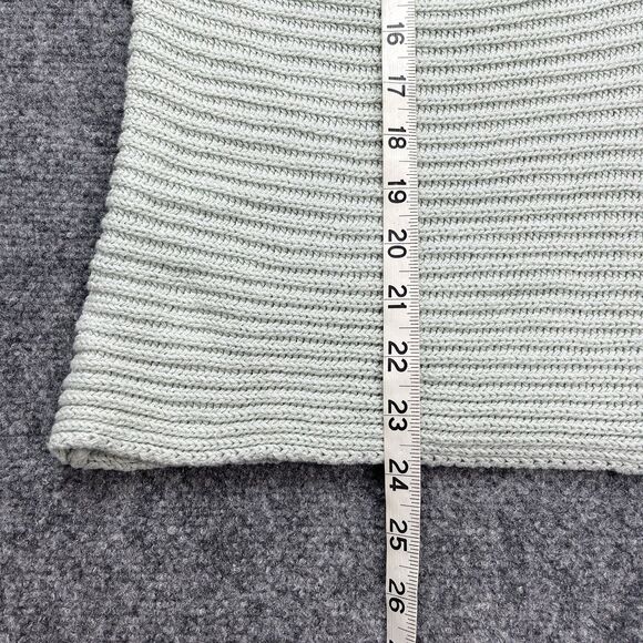 Free People Marlie Pullover Sweater Size Large Oversized Cotton Blend Mint Green - Picture 8 of 10